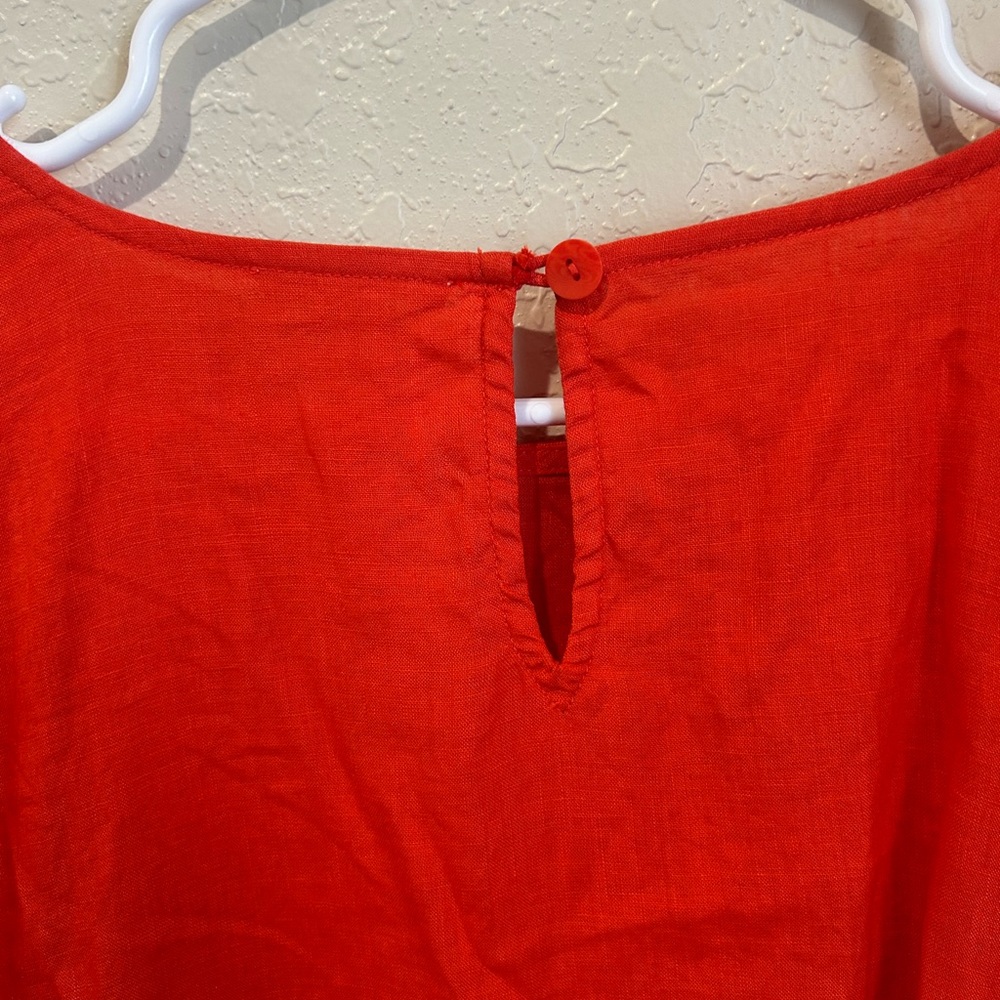 Eileen Fisher Organic Handkerchief Linen Boxy Dress in Petite Small - Picture 9 of 11